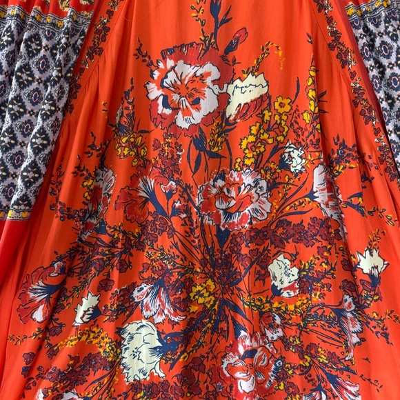 Free People Positano Printed Boho Floral Top Blouse - Picture 5 of 11